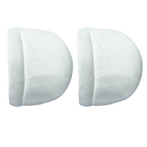 Two pairs of medium white shoulder pads displayed together.