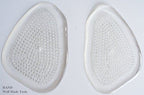 Insoles placed inside a stylish pair of high heels
