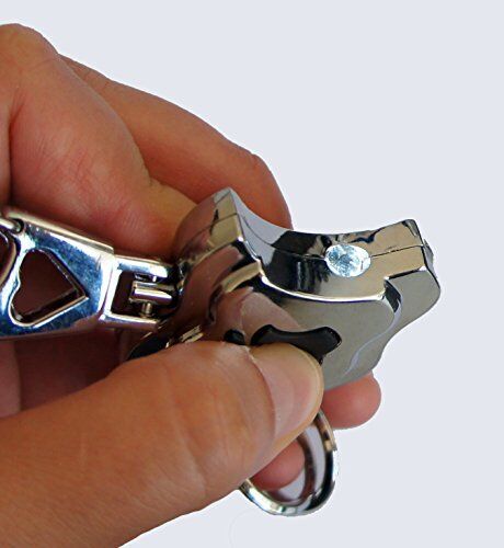 Nissan Leather Triple Loop Torch Buckle Keyring