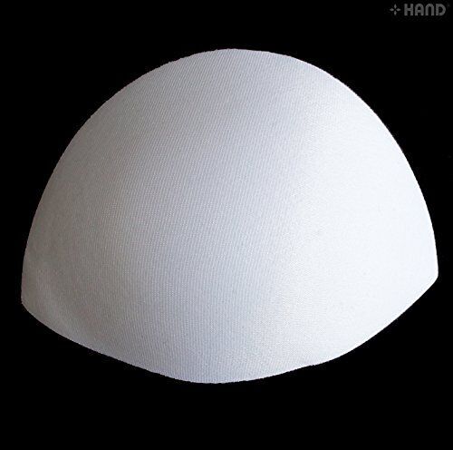 Close-up view of the soft texture of the white bra pads.