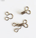 Pack of steel hooks and eyes fasteners in size 1