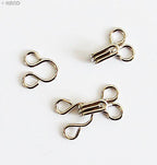 Pack of steel hooks and eyes fasteners in size 1