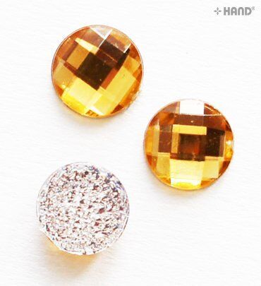Round Hotfix - Iron On Rhinstone Diamante Gems 10mm, a Pack of Appx 400 (D16 Brown - appx 62g)