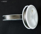 Two rolls of icy silver plastic coated wire for crafting
