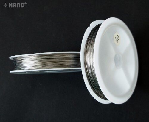 Two rolls of icy silver plastic coated wire for crafting