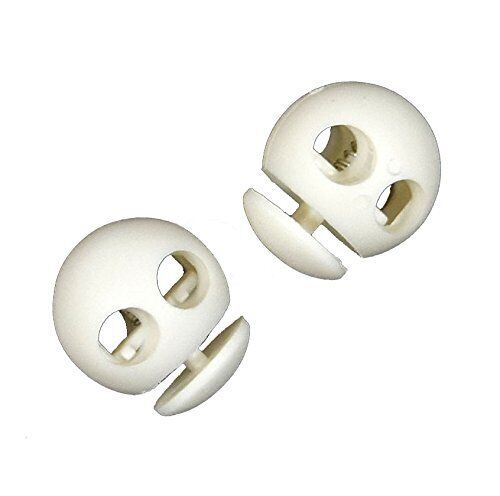 8092 Plastic Round Toggle Spring Double Hole Stop String Cord Locks Assorted Sizes And Colours