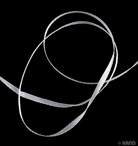 20m Black/White Ribbon - Assorted Styles (FW02 5mm White Sattin)