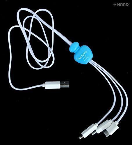 3-in-1 charging cable with LED light on a wooden surface