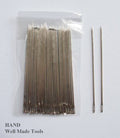 Pack of 30 C3 easy to thread thin sewing needles, 4.5cm long.