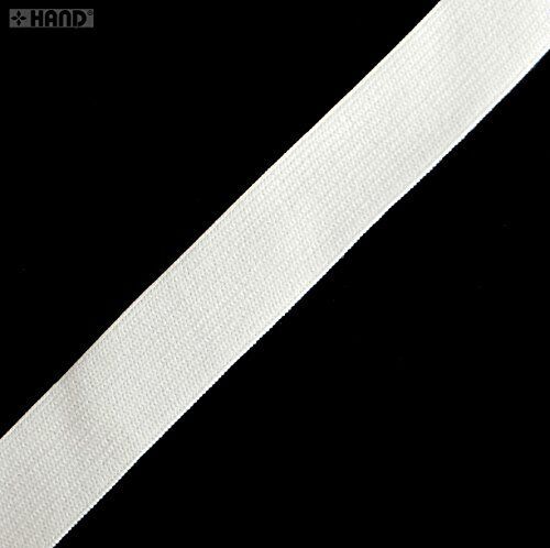 Off White Flat Smooth Knitted Wide Waistband Underwear Elastic - Assorted Width - 10 metres (A15 - 15mm Off White)