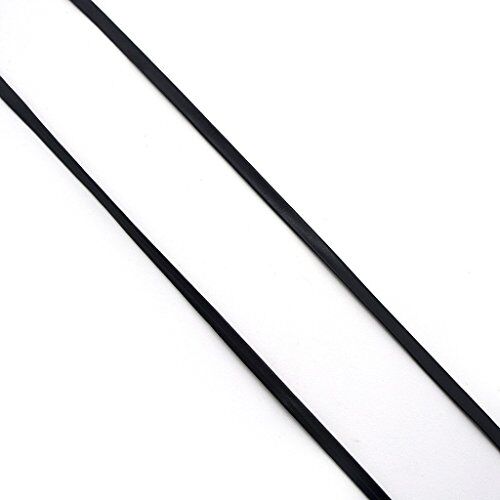 Black leatherette trim displayed on a white background