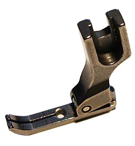 Narrow zipper foot for industrial sewing machines, left side view.