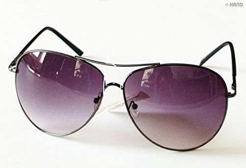 Close-up of tinted lenses on aviator sunglasses