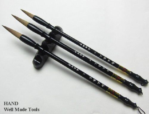 Artistic strokes made with Sumi brushes on paper