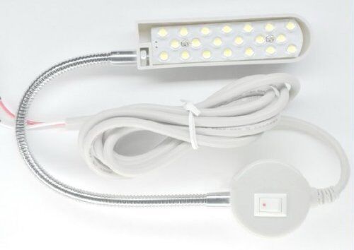 Bendable bright sewing machine light with flexible gooseneck