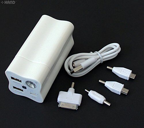 Portable 12000mAh power bank with USB charging ports