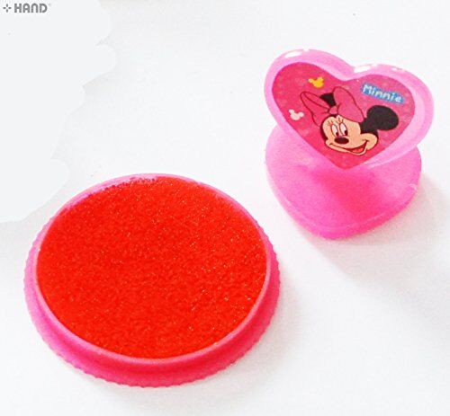 Close-up view of the Minnie Mouse rubber stamp design