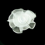 Pretty Flower Sew On Organza Trim for Clothing and Accessory Embellishment 32 mm x 32 mm Pack of 20, White