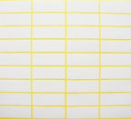 Close-up of smooth white labels measuring 43mm x 16mm