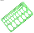 20cm plastic ellipse shapes template stencil on a white background.