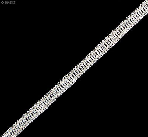20m Gold/Silver Craft DIY Wedding Metallic Ribbon - Assorted Styles and Width (FS04 5mm Silver Sheer)