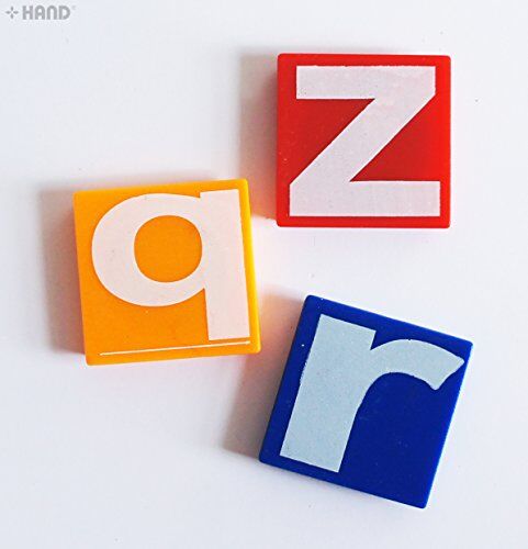 Magnetic letters arranged in a creative display