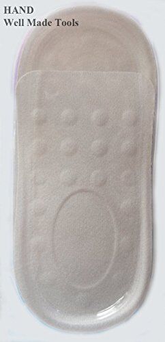 Silicone heel lift inserts in packaging on a flat surface