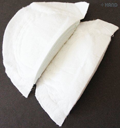 Close-up of the 30mm thick white shoulder pads