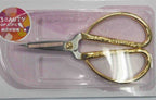 Close-up of the stainless steel blades of the multi-purpose scissors.