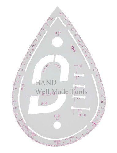 Flexible round pattern ruler for sewing projects.