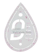 Flexible round pattern ruler for sewing projects.