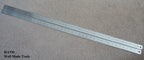 Close-up of the solid stainless steel ruler with clear measurements