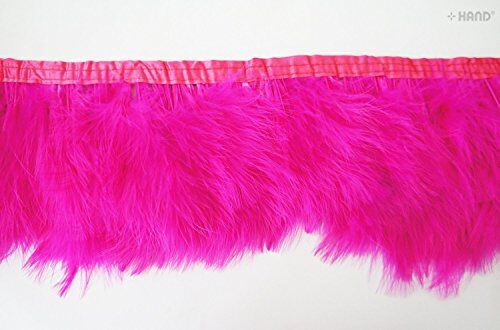 GS Fascinators, Hats, Goose Feather Fringe Trim 15cmW - 1 meter (GS07 Hot Pink)