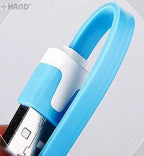 Noodle charging cable connected to a smartphone