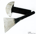 All metal leather cutting tool set displayed on a table