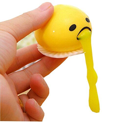 Side view of the Gudetama stress relief toy