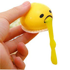 Side view of the Gudetama stress relief toy