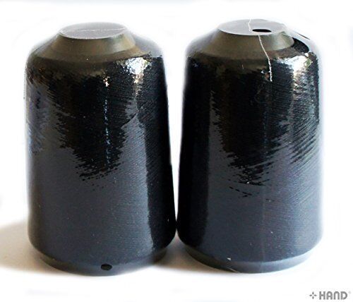 Two spools of black sewing machine thread, 800m each.
