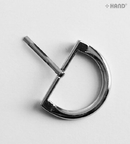 Close-up of the 44x30mm D shape belt buckle showing its shine