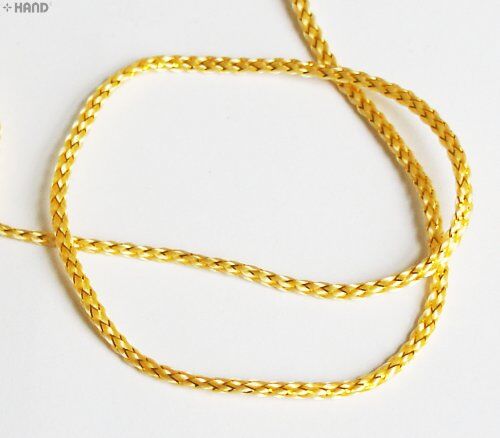 Assorted Colours String Trims - 3mm wide x appx 20 metres (BRT13 Gold)