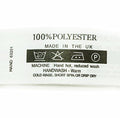 Roll of wash care labels printed with care instructions.