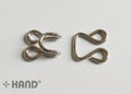 Close-up of silver hook and eye fasteners No 1