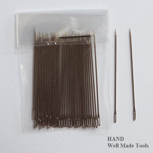 Pack of 30 C8 easy to thread thin sewing needles, 3.6cm long.