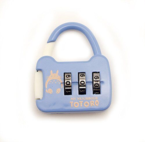 My Neighbour Totoro Colourful 3 Digit Combination Padlock for Your School, Home, Locker, Bag, Diary - It's My Secret - Blue