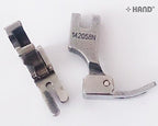 Set of two sewing machine feet for various brands.