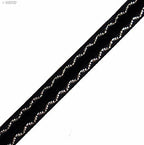 Elegant Black and Silver Craft DIY Party Ribbon Trim - Assorted Width and Styles (NO.FBS03 Velvet 10mmx20m)