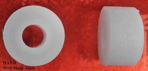 Close-up of a block of white tailors wax for fabric marking