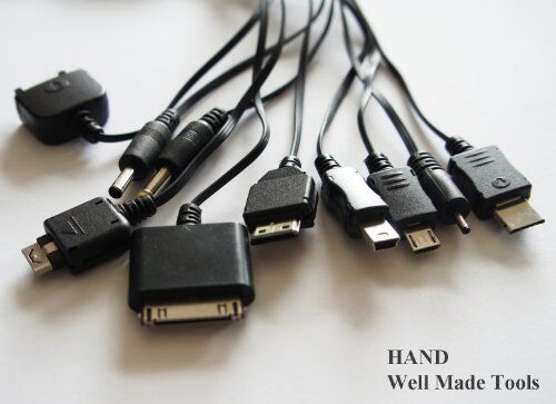 Close-up of USB ports on the charger