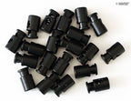Different angles of plastic toggle spring stop cord locks
