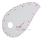 Ruler placed on a fabric pattern for accurate measurements